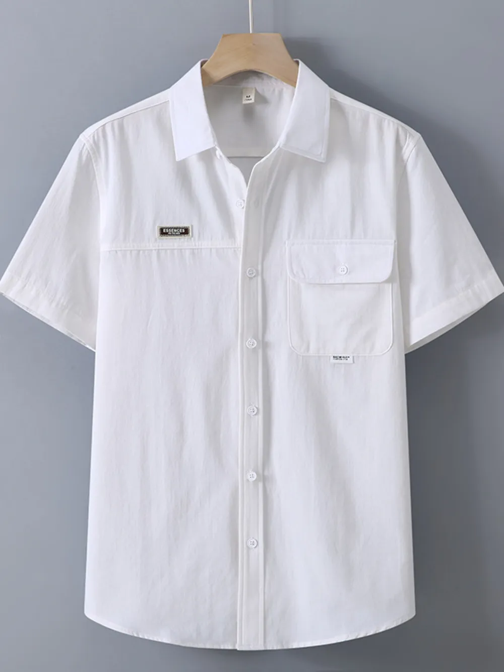 Men's Plus Size Button Up Short Sleeve Shirt, image 4
