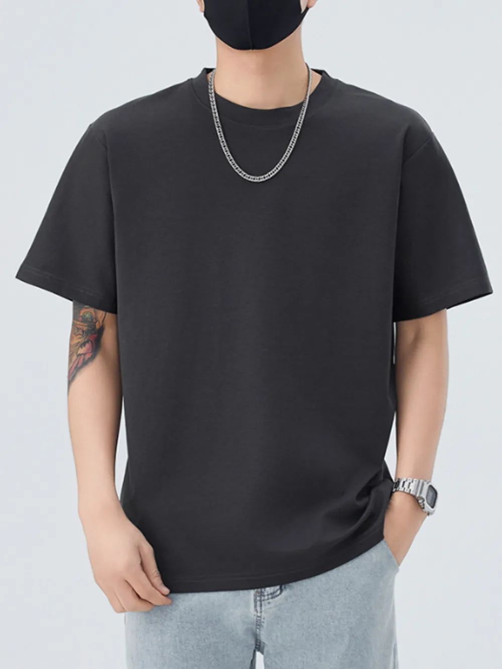 Men's Full Size Round Neck Short Sleeve T-Shirt Plus Size, image 14