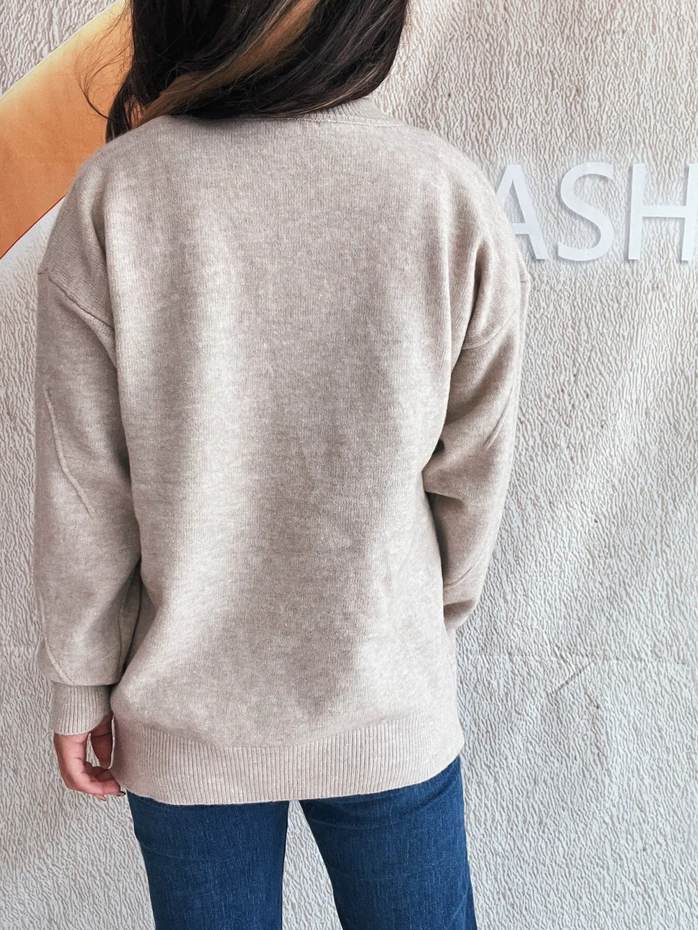Sequined Embellished Round Neck Sweater, image 6