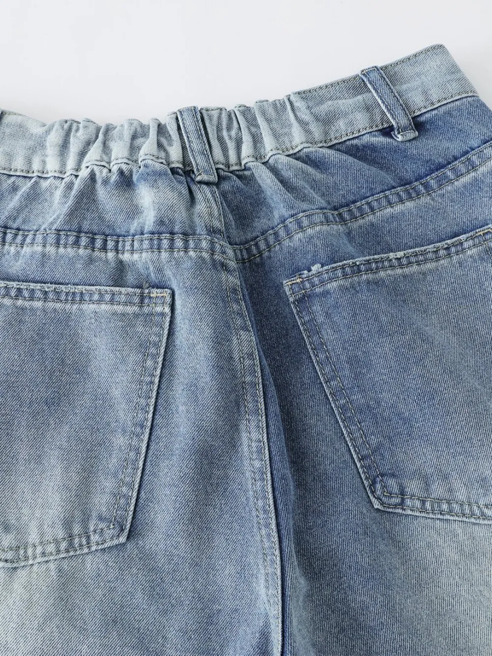 Men's Wide-Leg Vintage Wash Denim Jeans, image 7