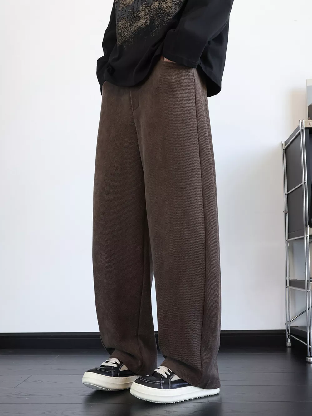 Men's Plus Size Vintage Washed Wide Leg Pants, image 2