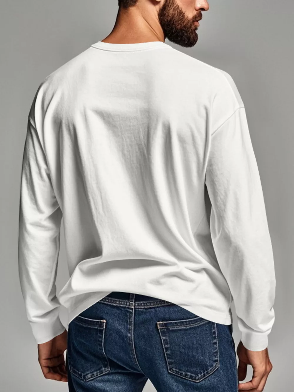 Men's Plus Size Casual Long Sleeve Henley T-Shirt with Pocket, image 7