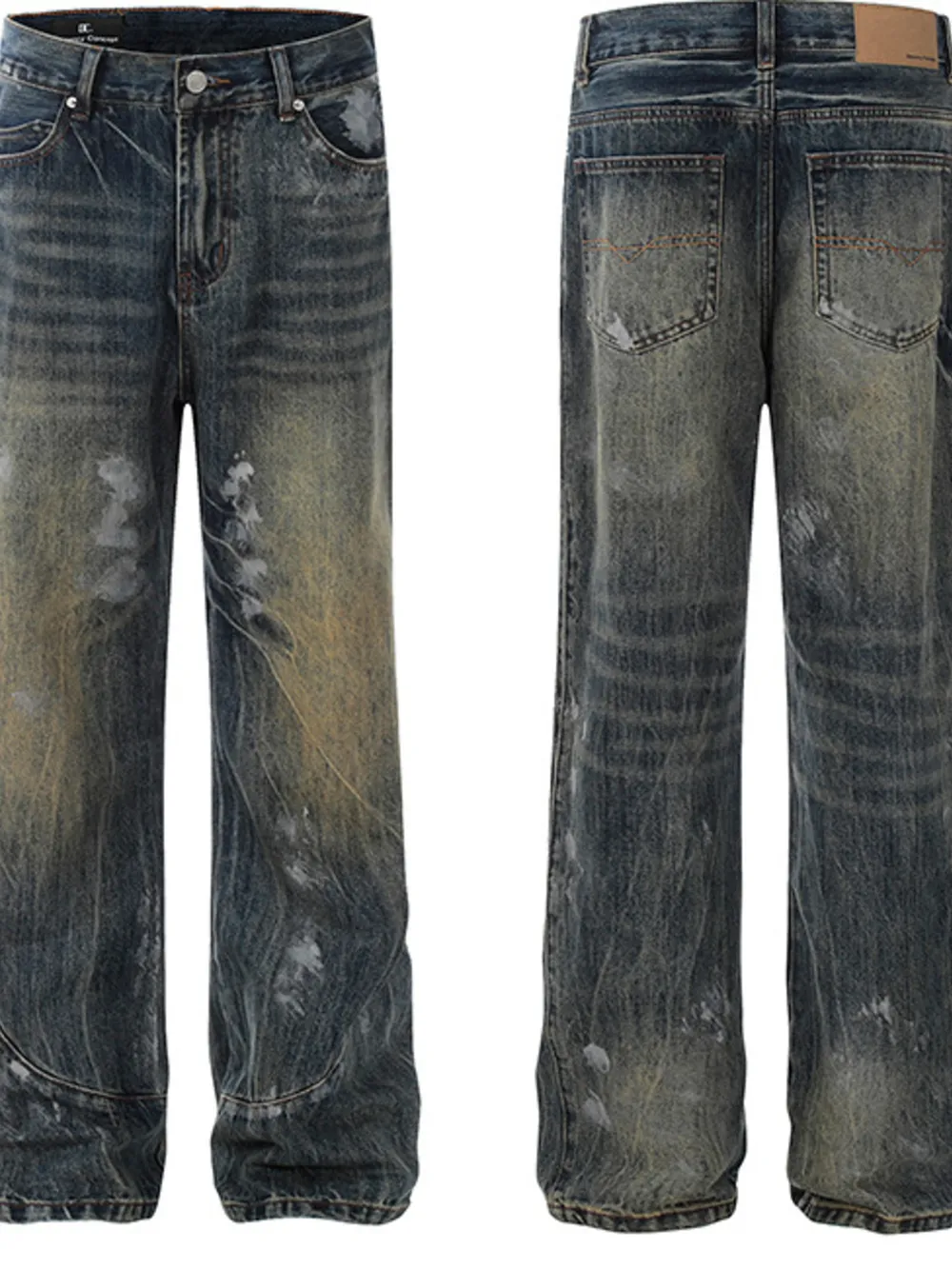 Men's Washed Loose Fit Jeans, image 4