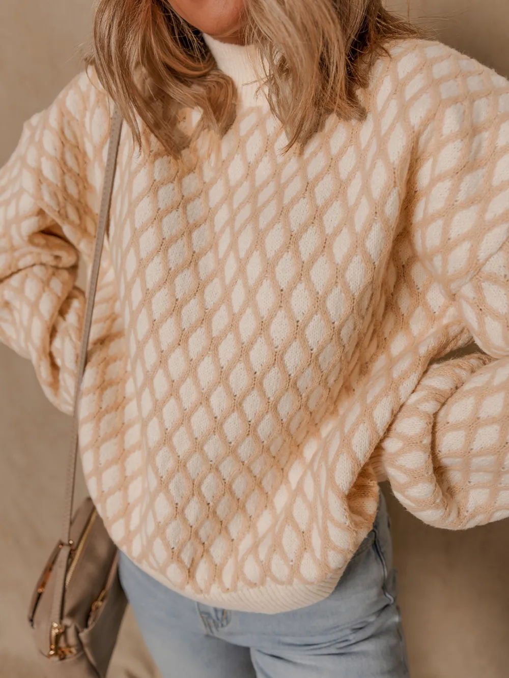 Textured Knit Mock Neck Sweater, image 11