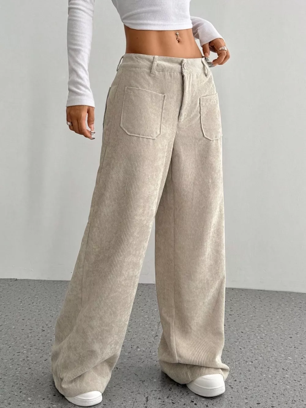 Wide Leg Corduroy Pants, image 23