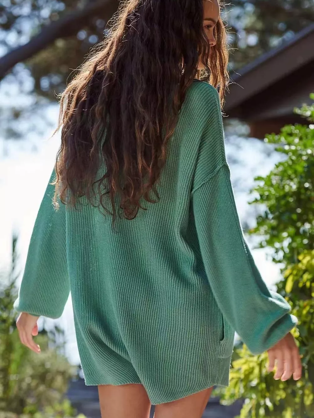 Ribbed Knit Long Sleeve Romper, image 14