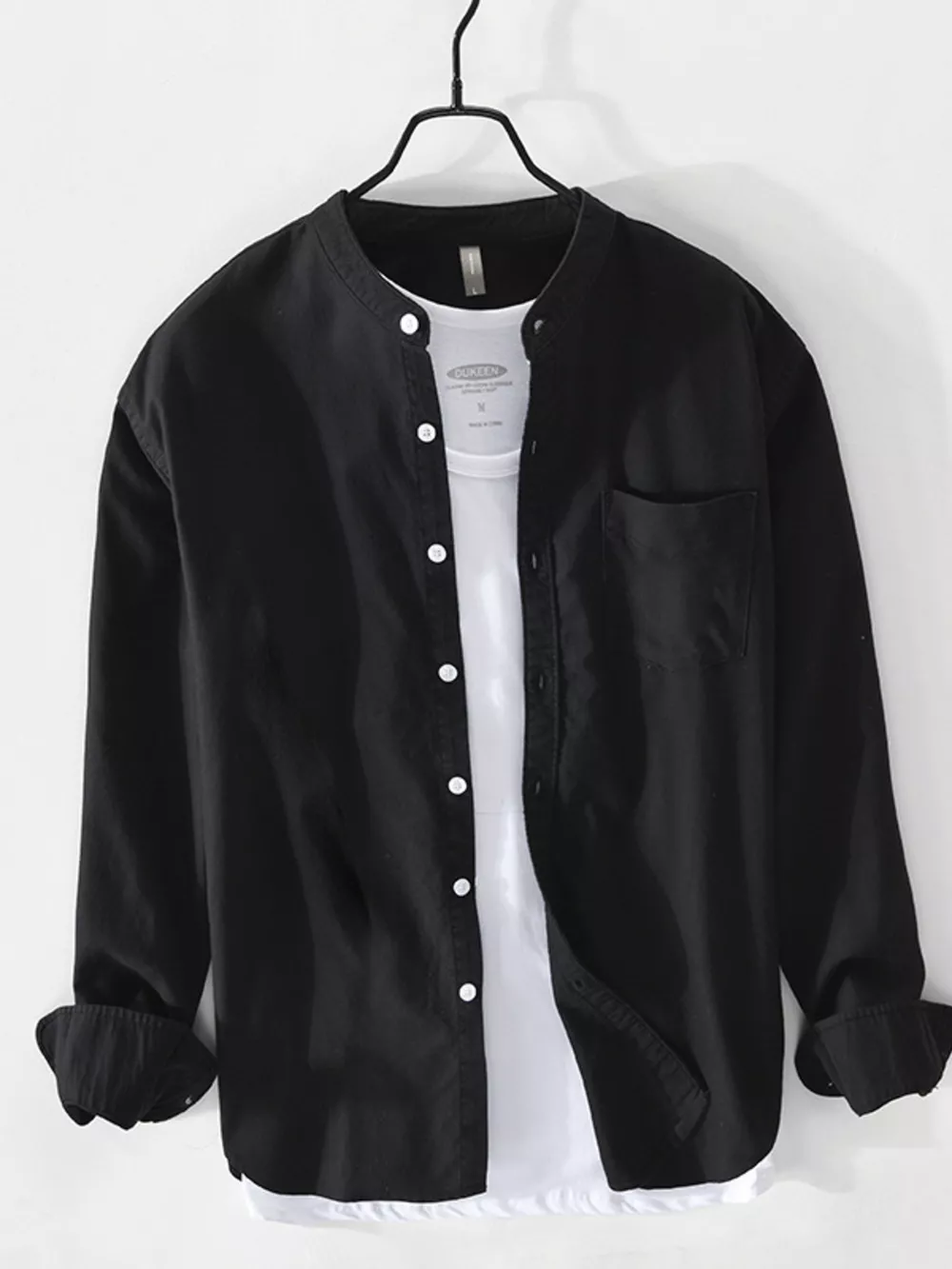 Men's Plus Size Button Up Long Sleeve Shirt