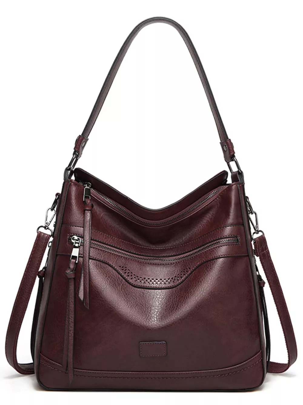 Multi-Pockets Leather Handbag, image 4