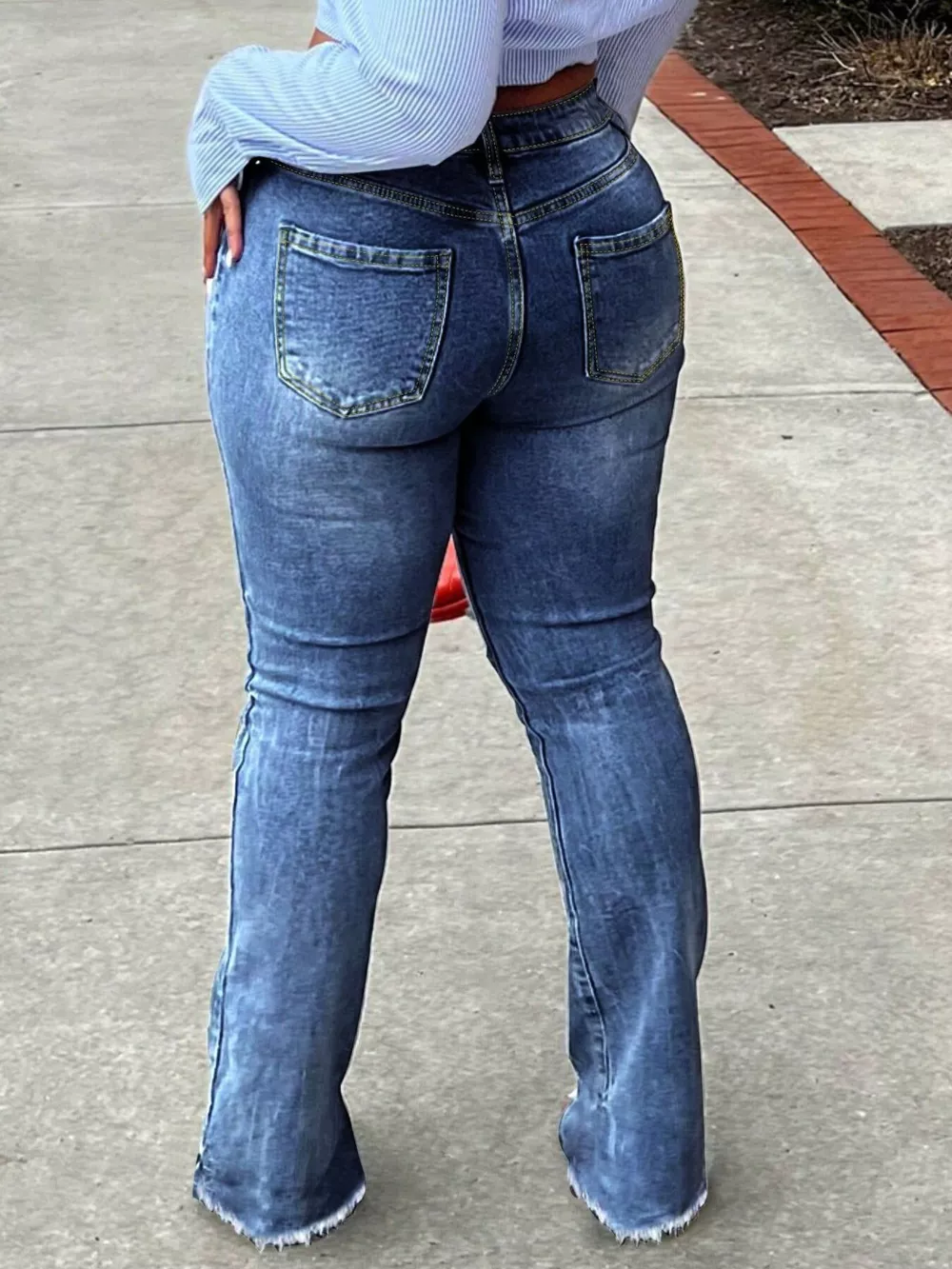 Ripped Knee Flare Jeans, image 9
