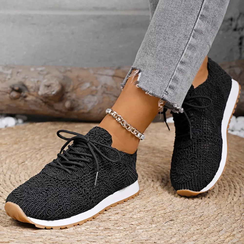 Round Toe Lace Up Sneakers, image 8