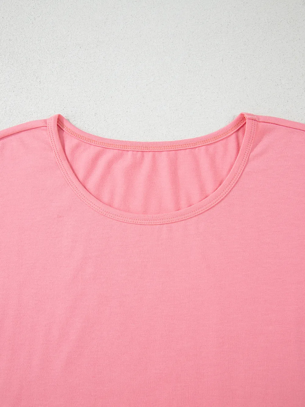 Ruffle Hem Round Neck Relaxed T-Shirt, image 11