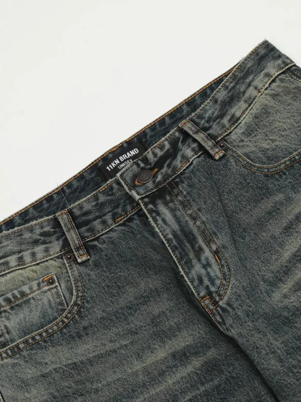 Men's Vintage Distressed Flare Jeans, image 10