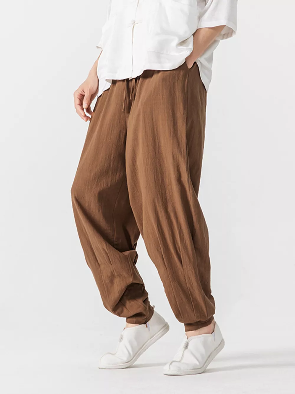 Men's Plus Size Loose Fit Harem Pants, image 5