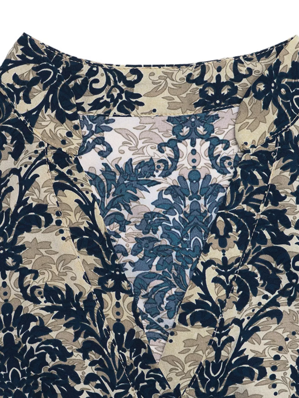 Damask Print Cap Sleeve Blouse, image 7