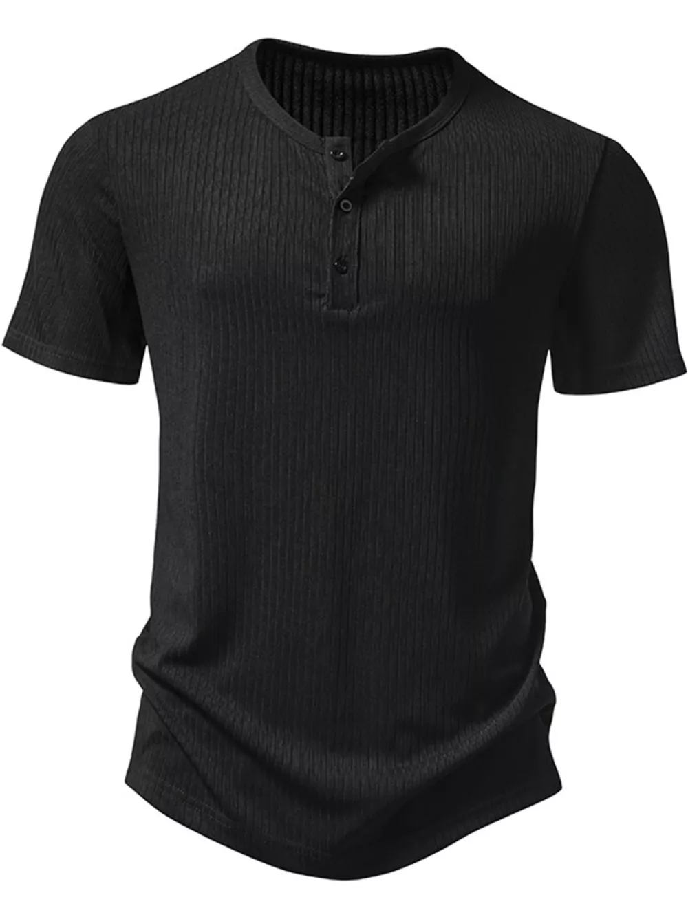 Men's Button Detail Short Sleeve T-Shirt