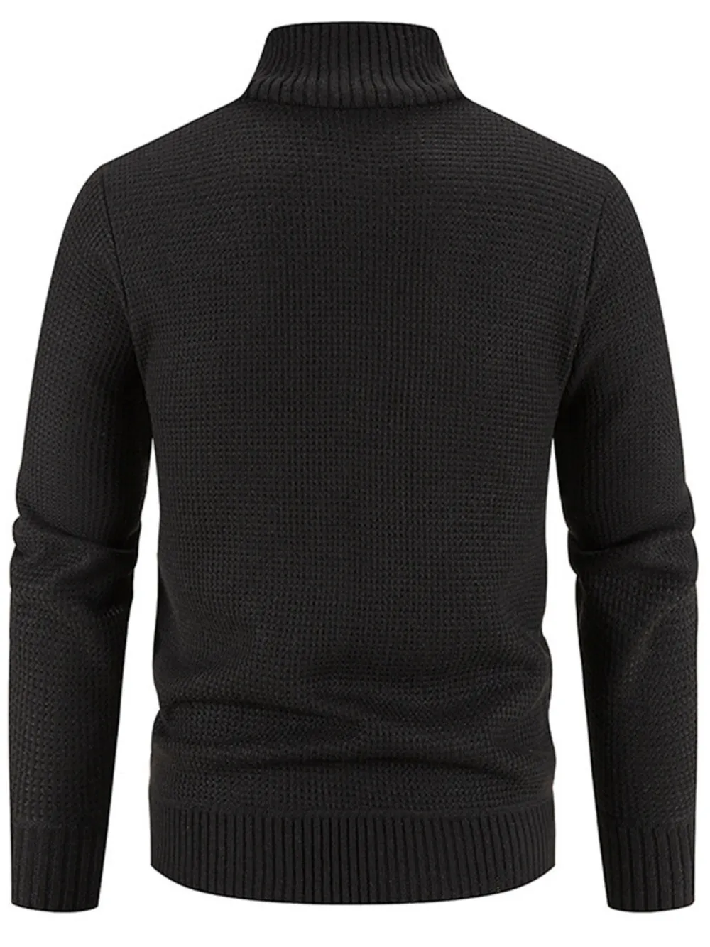 Men's Plus Size Quilted Knit Bomber Jacket with Stand Collar, image 6