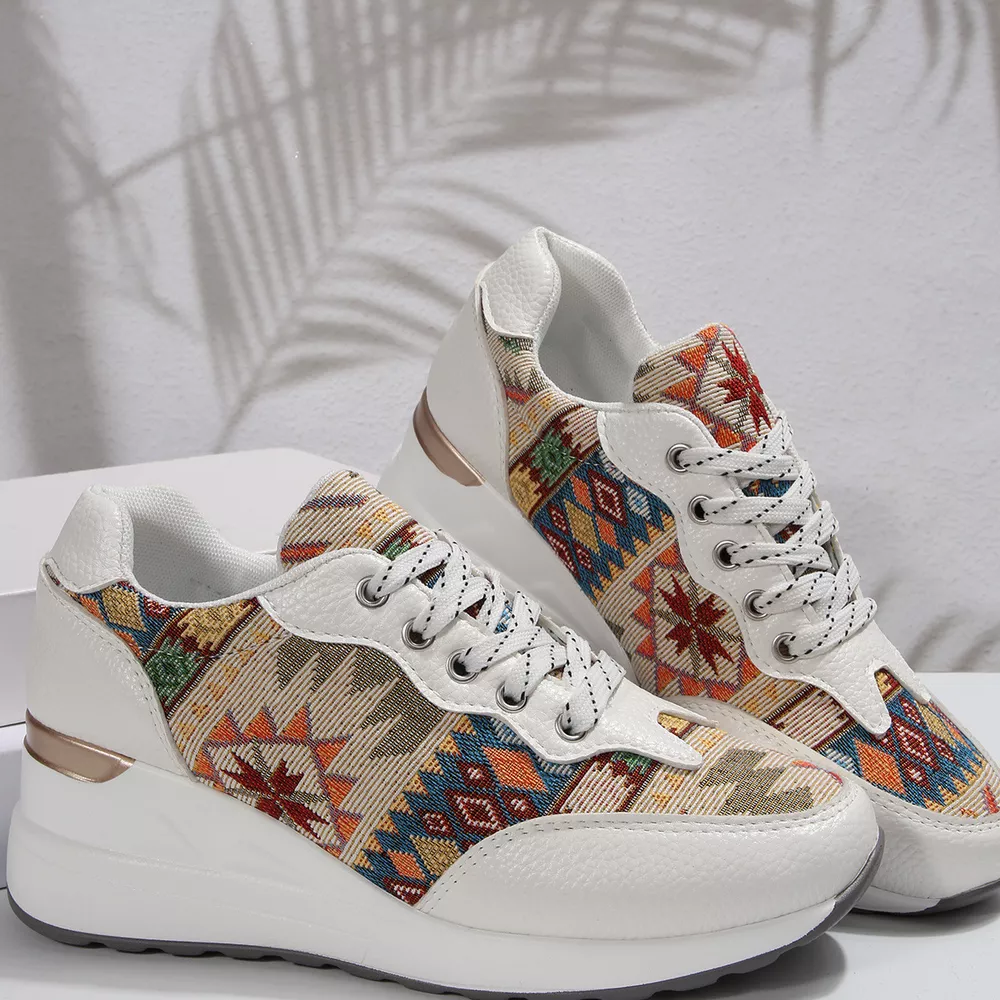 Lace Up Wedge Sneakers, image 5
