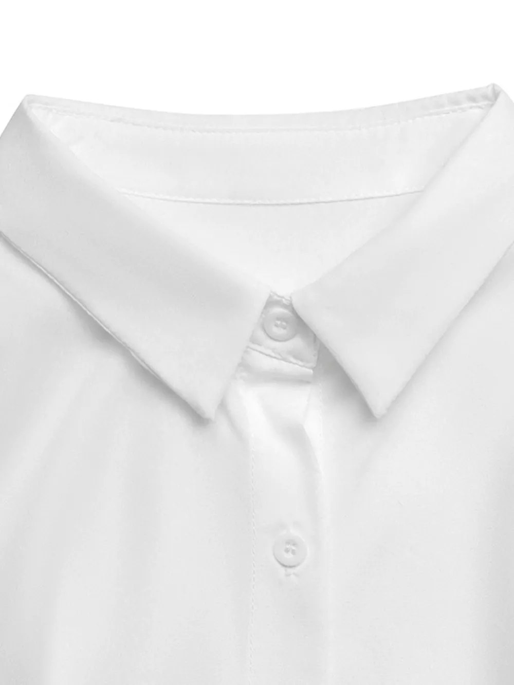 Contrast Bow Sleeveless Shirt Dress, image 7