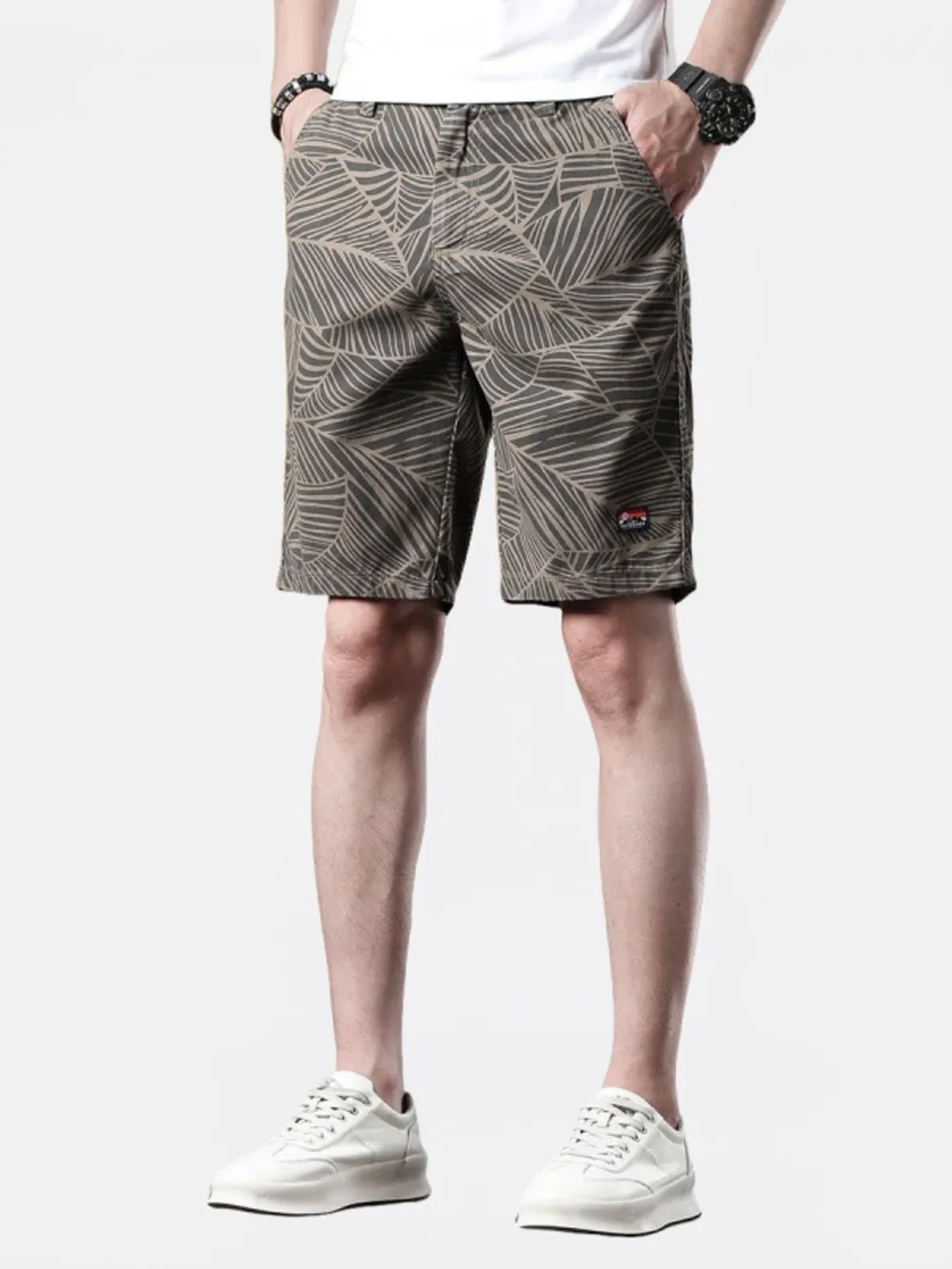 Men's Printed Wide-Leg Shorts, image 3