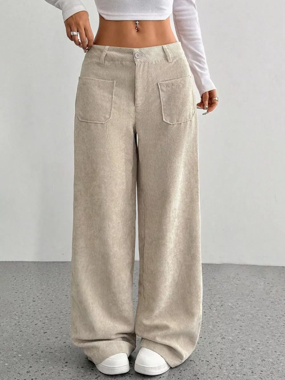 Corduroy Wide Leg Pants