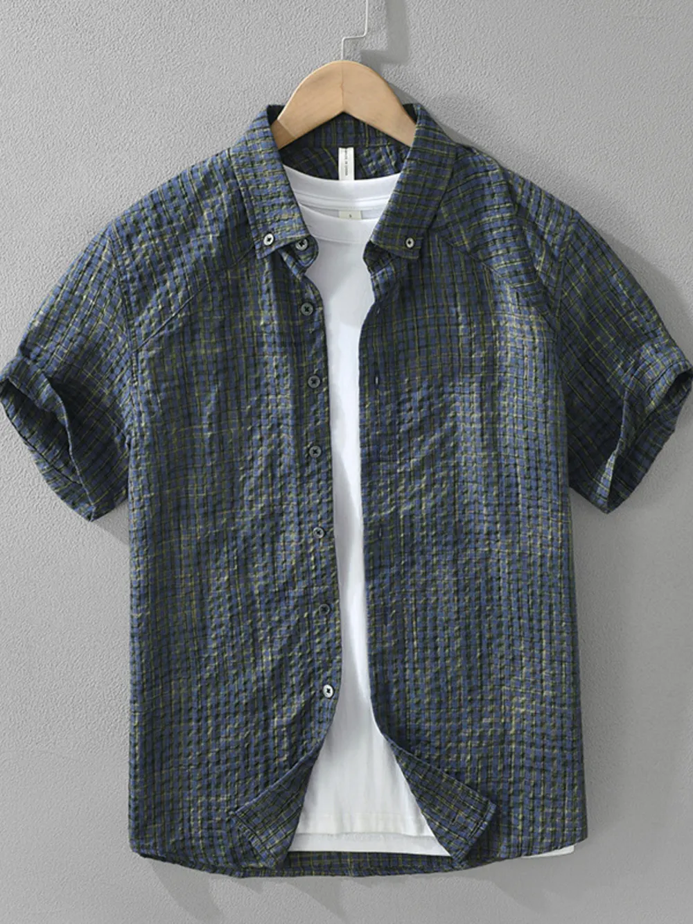Men's Plus Size Button Up Short Sleeve Shirt, image 5
