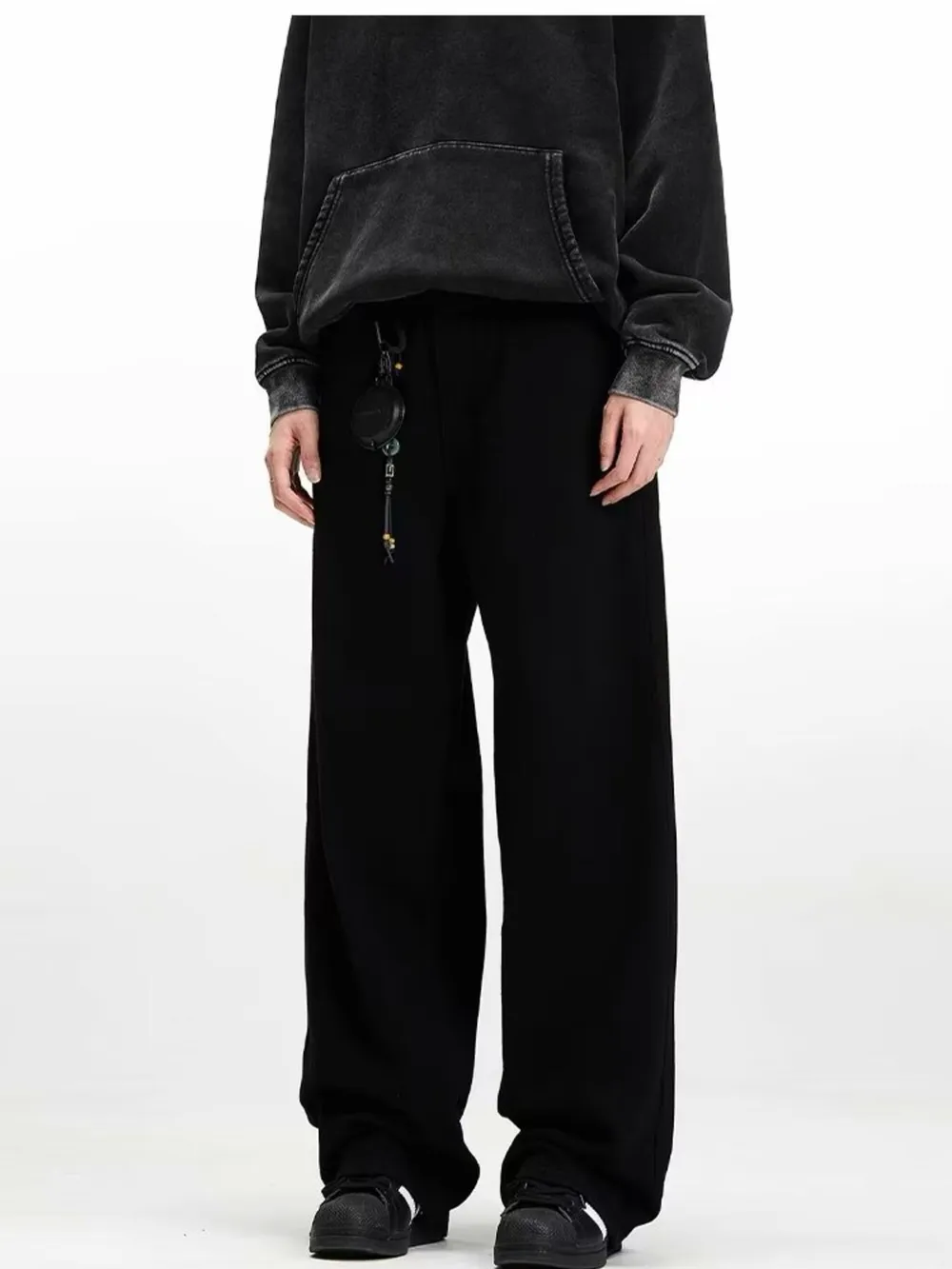 Men's Embroidered Palm Tree Wide Leg Jeans, image 3