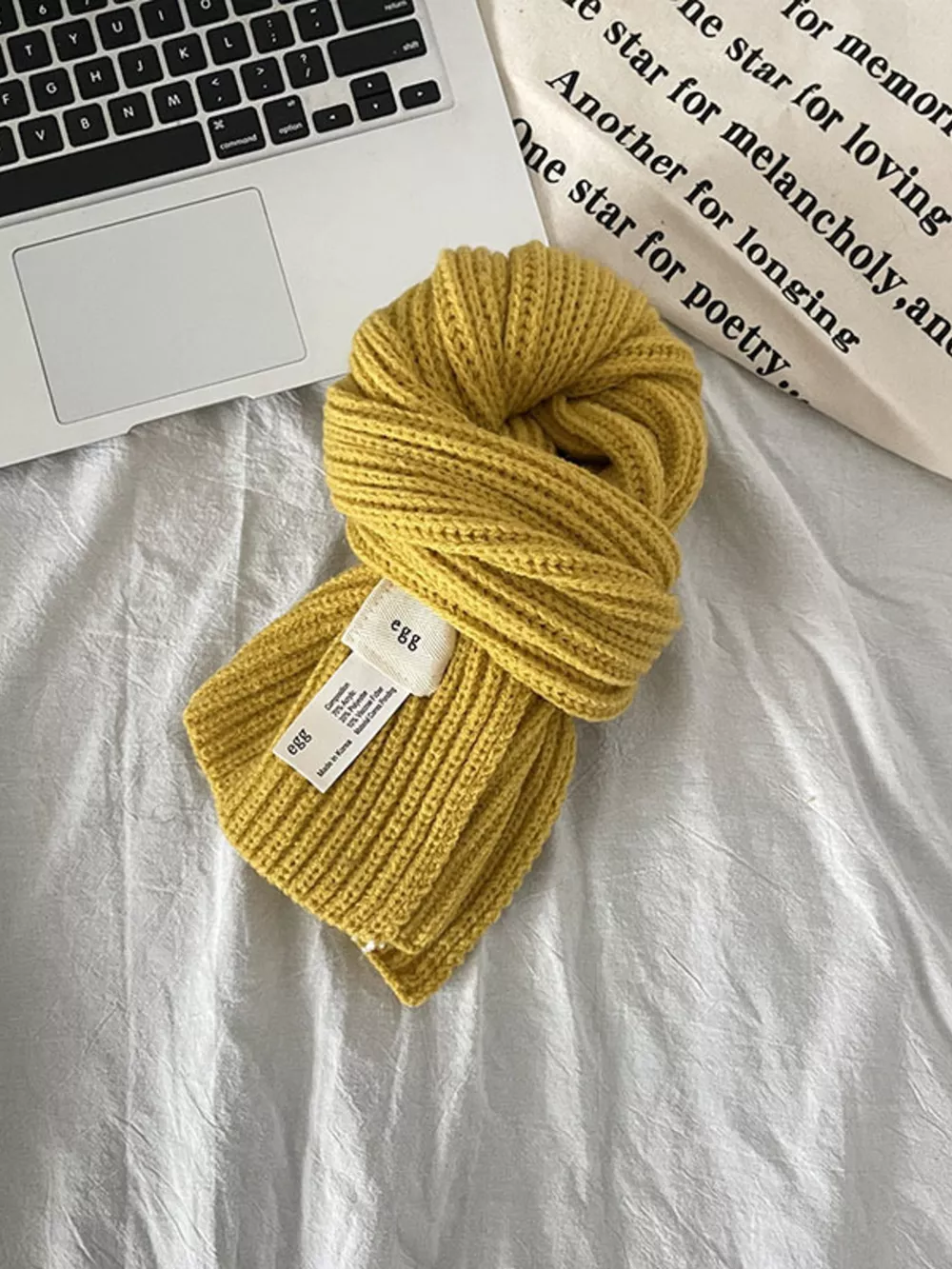 Knitted Ribbed Scarf, image 6