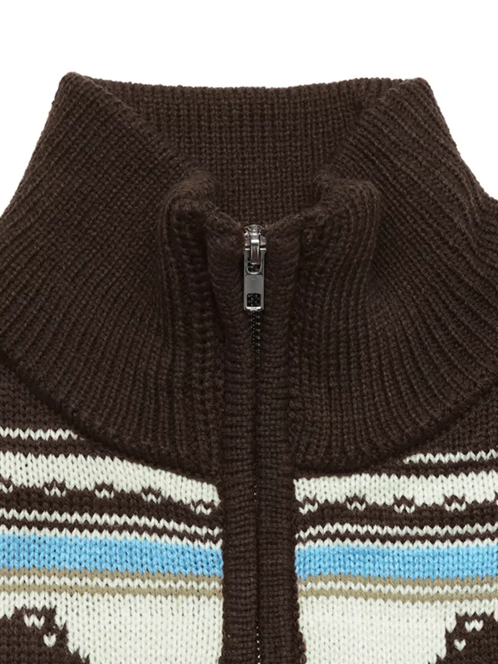 Horse Zip Up Mock Neck Cardigan, image 7