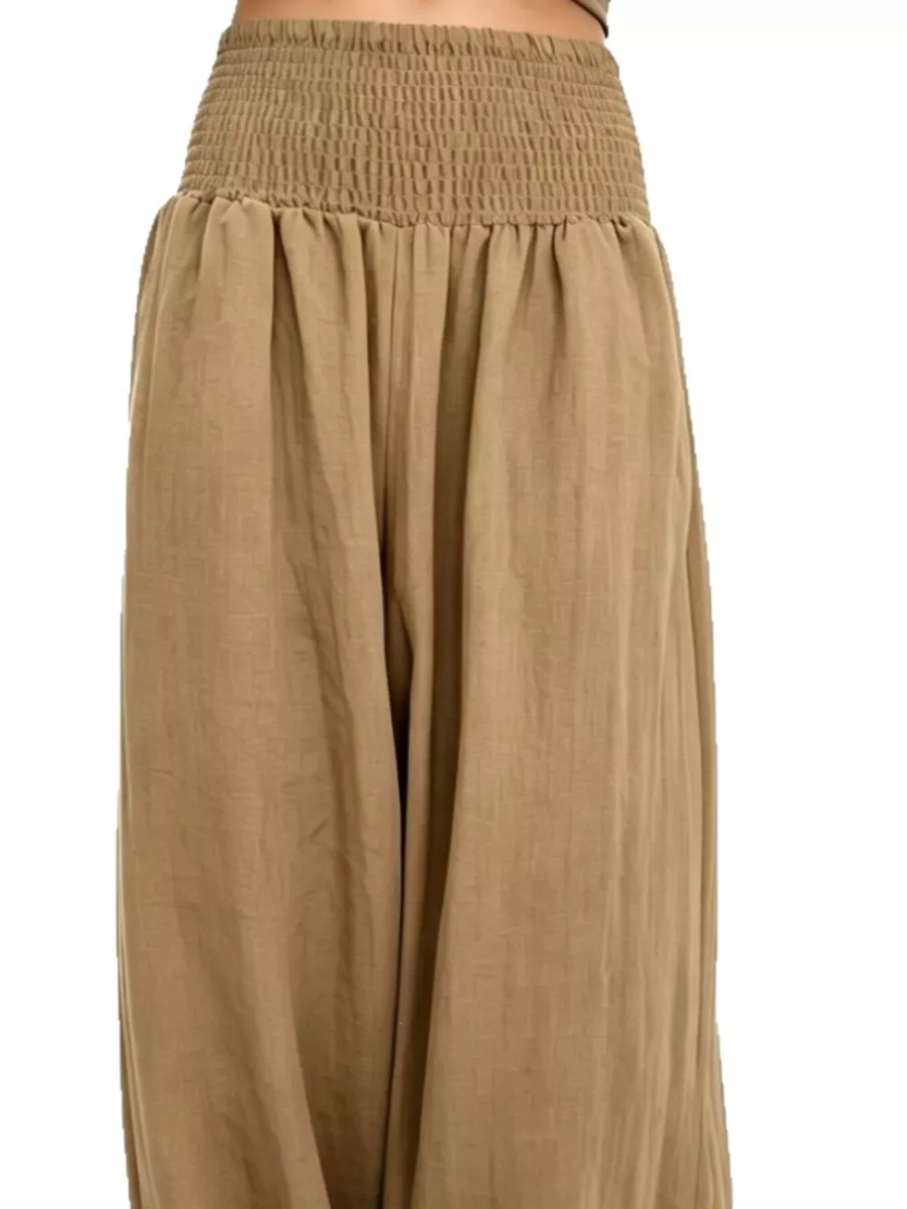 Full Size Smocked Harem Pants Plus Size, image 2