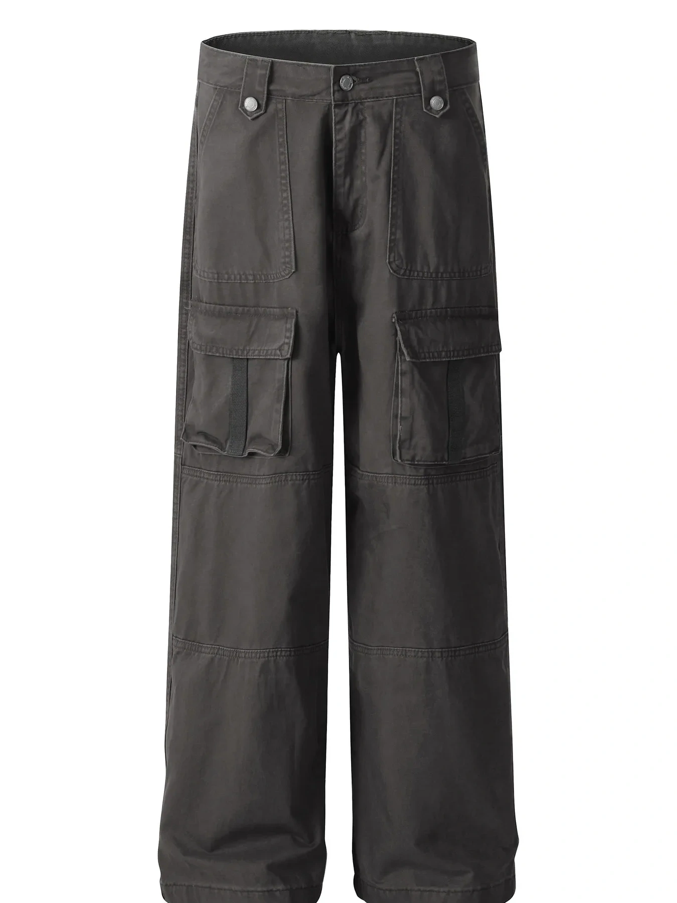 Men's Casual Cargo Wide Leg Pants with Multiple Pockets, image 2