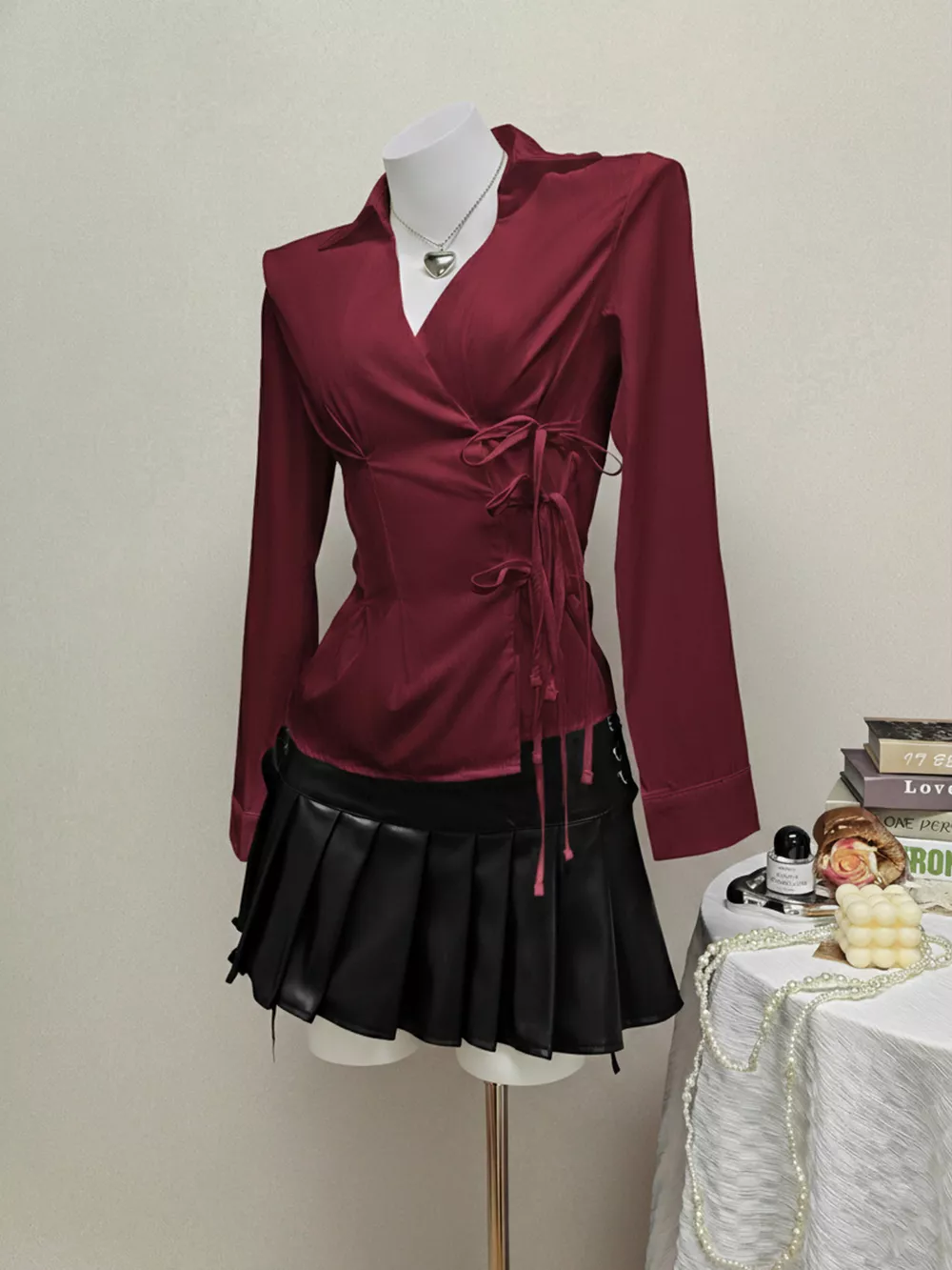 Side Tied Long Sleeve Shirt, image 7