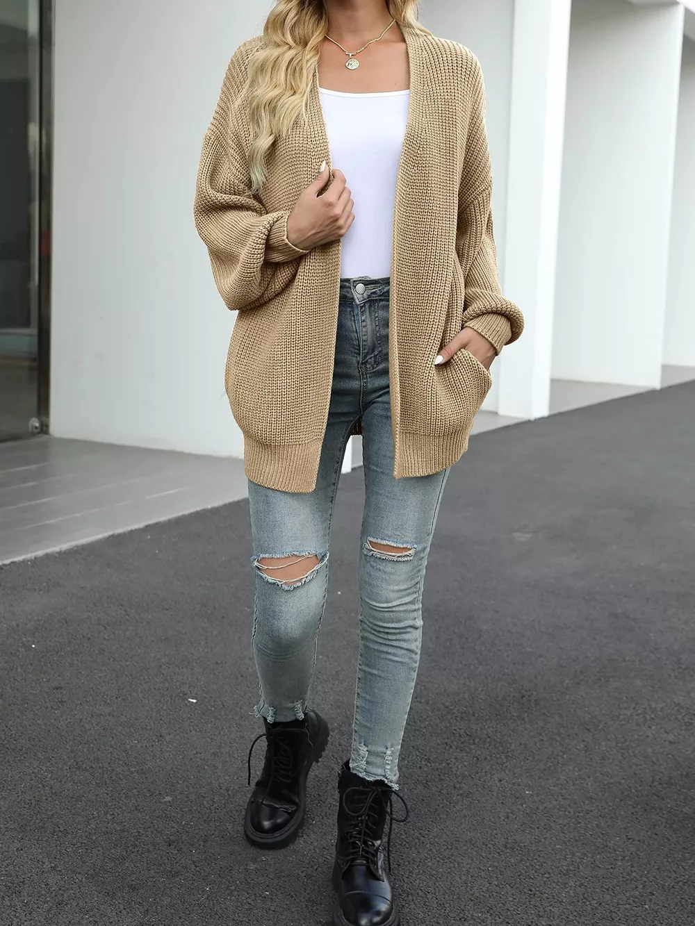 Chunky Knit Open Front Cardigan, image 27