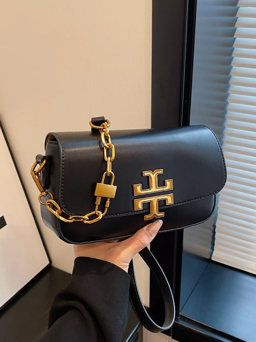 Leather Flap Crossbody Bag, image 4