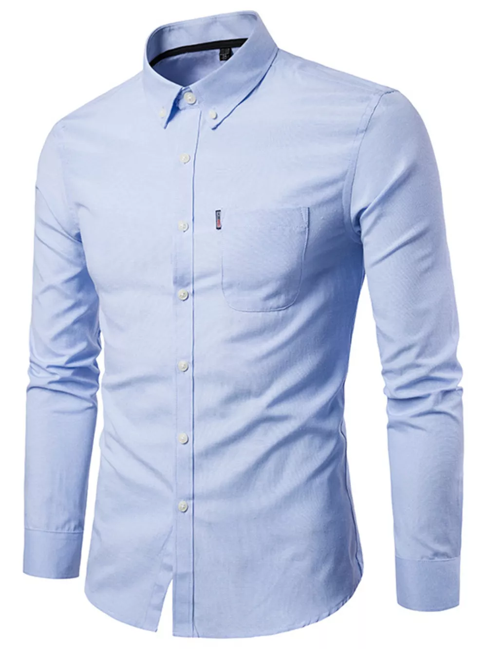 Men's Plus Size Slim Fit Long Sleeve Button-Down Shirt, image 13