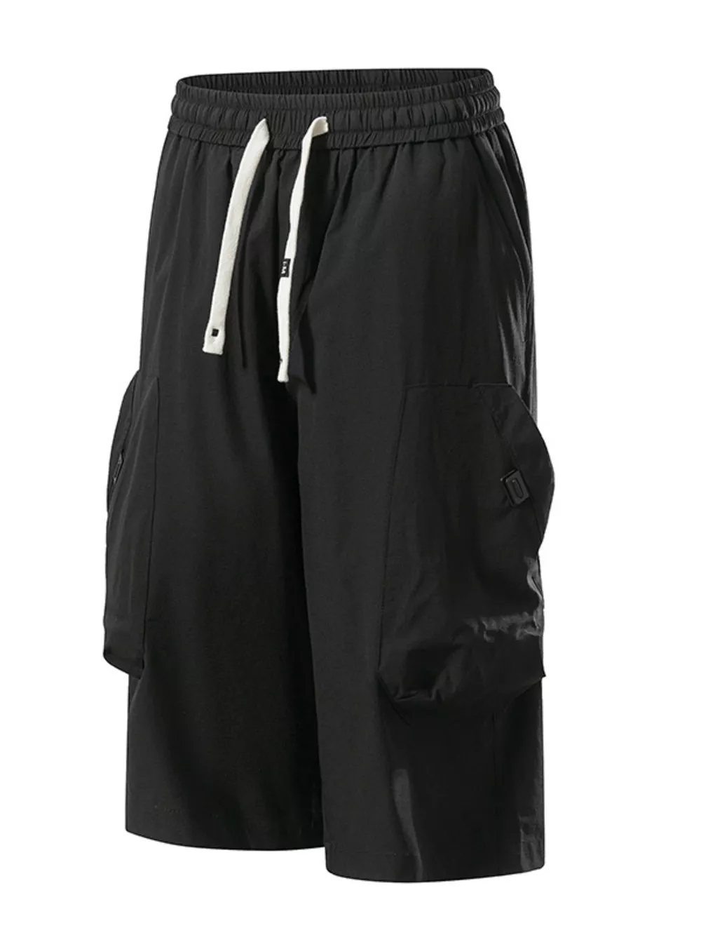 Men's Plus Size Casual Cargo Capris with Drawstring Waist, image 7