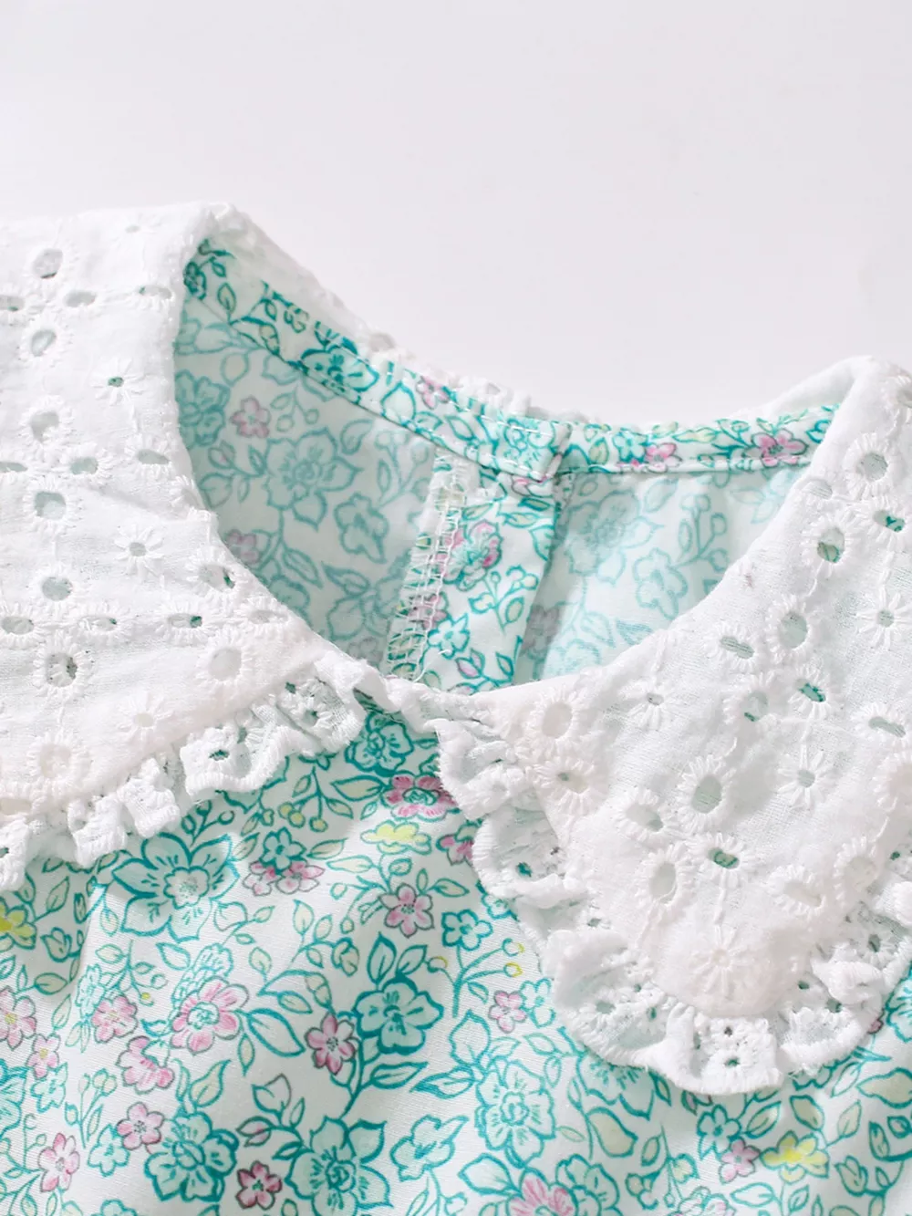 Children's Floral Print Bunny Peter Pan Collar Dress, image 4