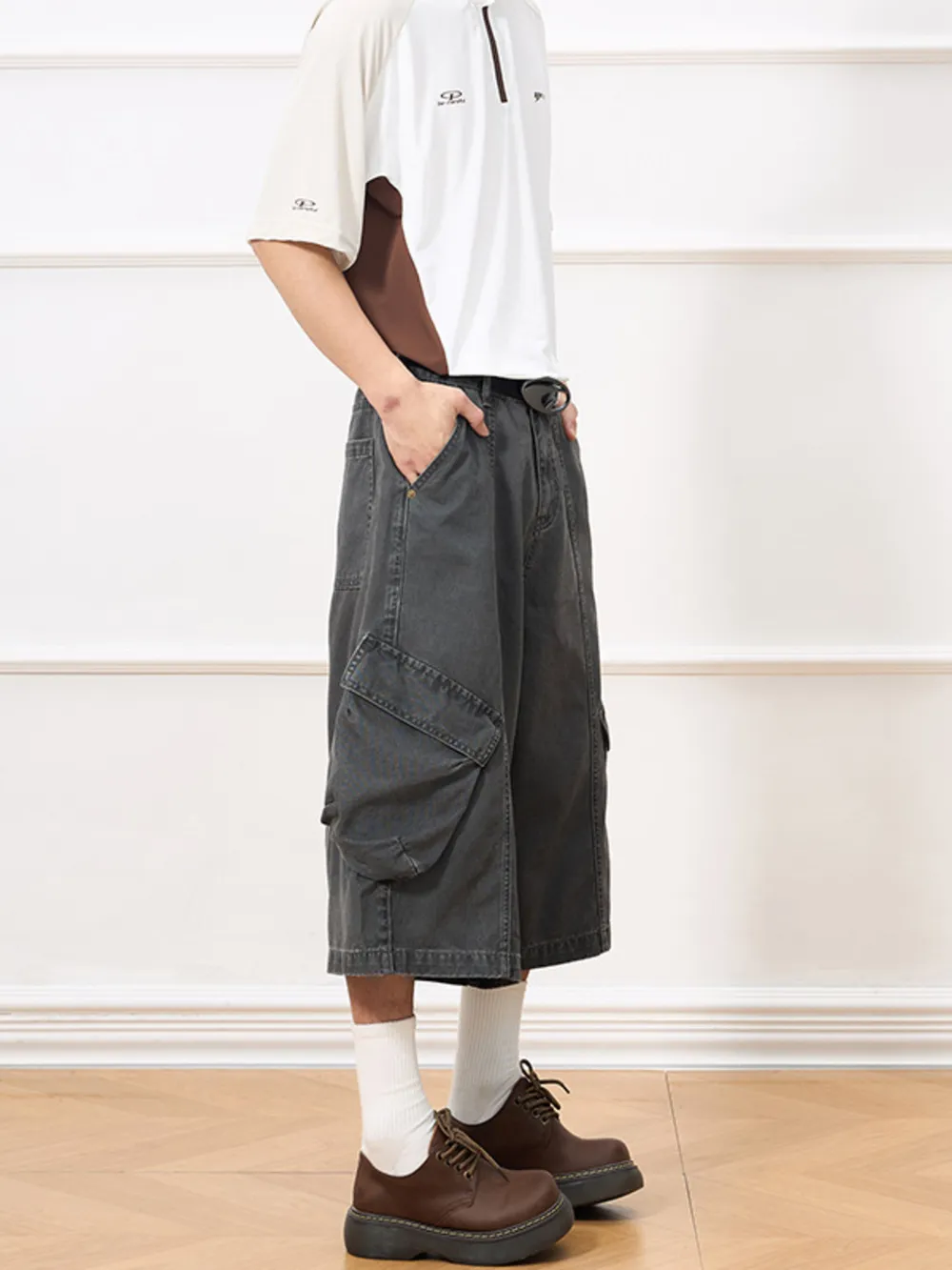 Men's Vintage Washed Cargo Shorts, image 3