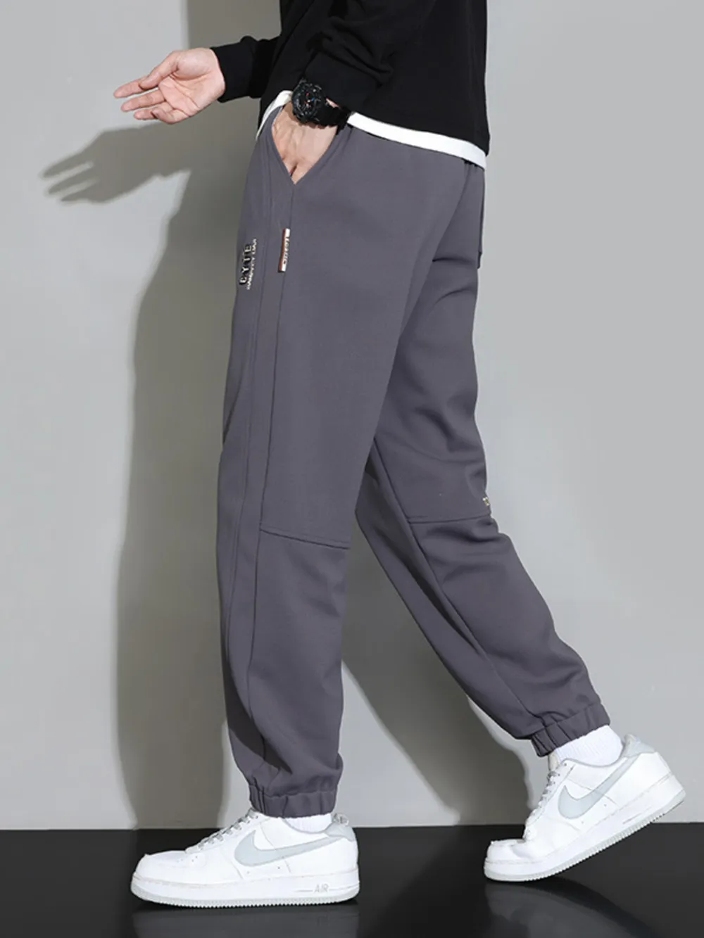 Men's Plus Size Casual Jogger Pants with Drawstring, image 5