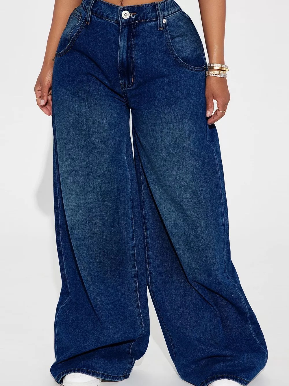 Full Size High-Waisted Wide-Leg Jeans Plus Size, image 2