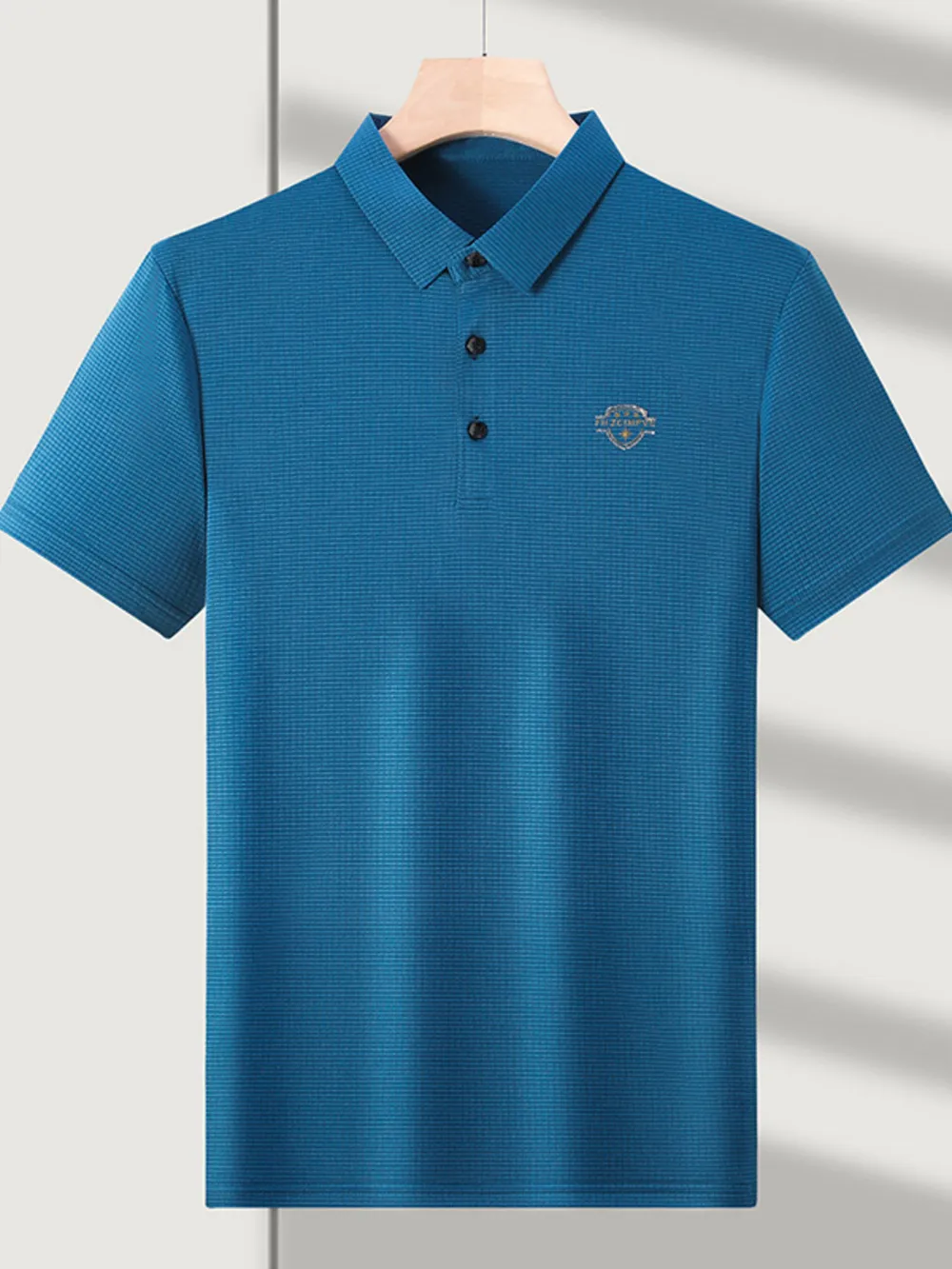 Men's Plus Size Breathable Short Sleeve Polo, image 3