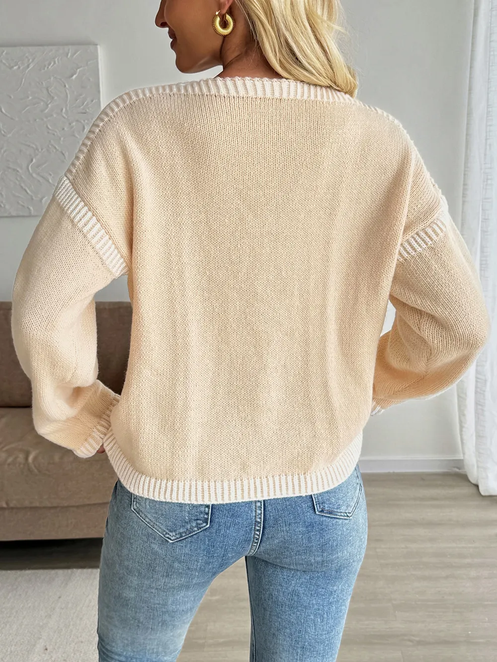 Tie-Front Long Sleeve Cardigan, image 9