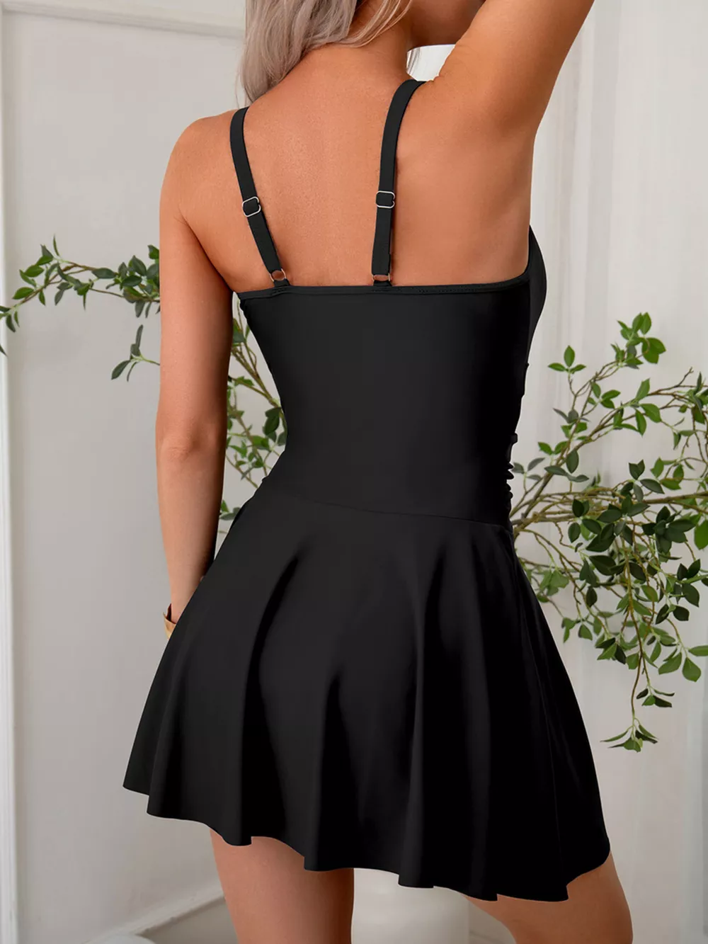 Mesh Panel Scoop Neck One-Piece Swimsuit, image 6