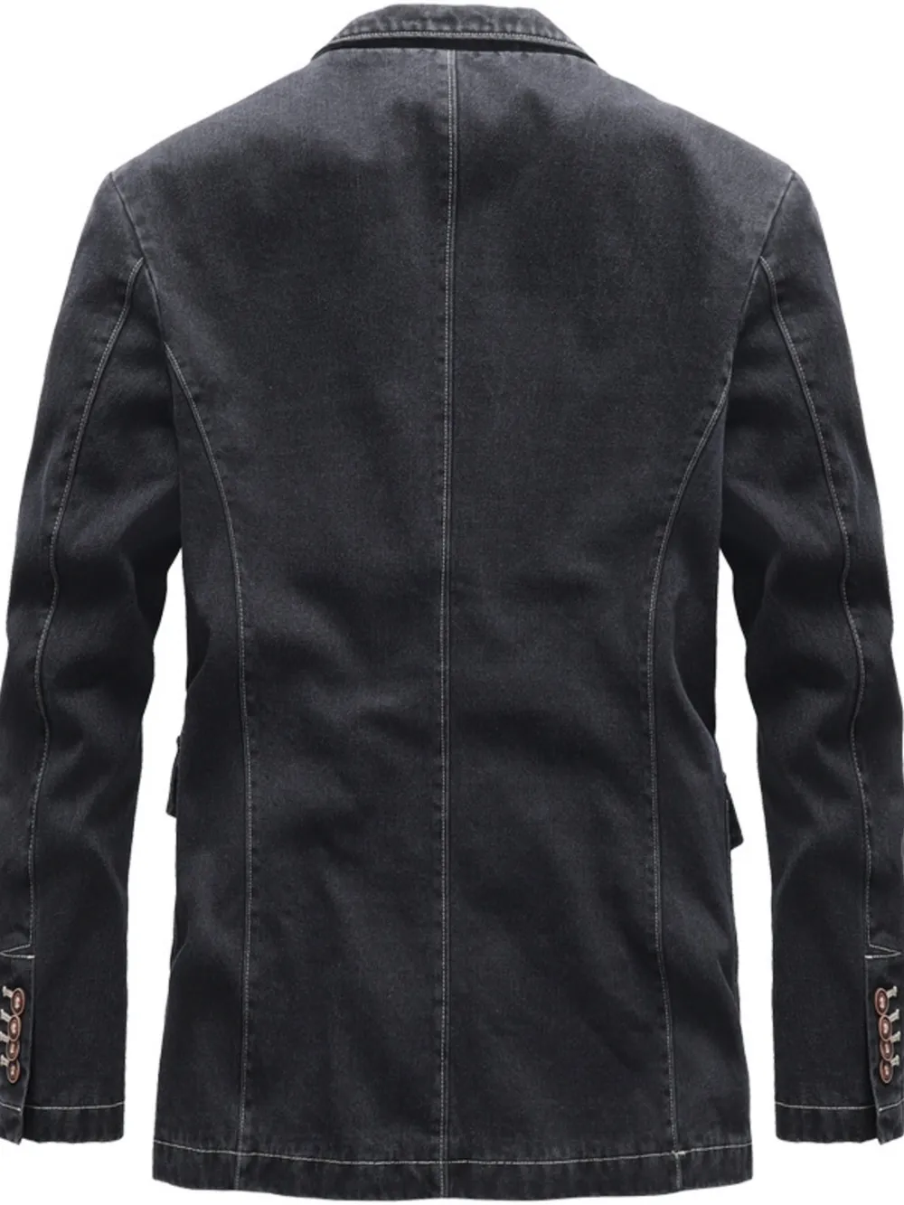 Men's Full Size Lapel Collar Long Sleeve Blazer Plus Size, image 2