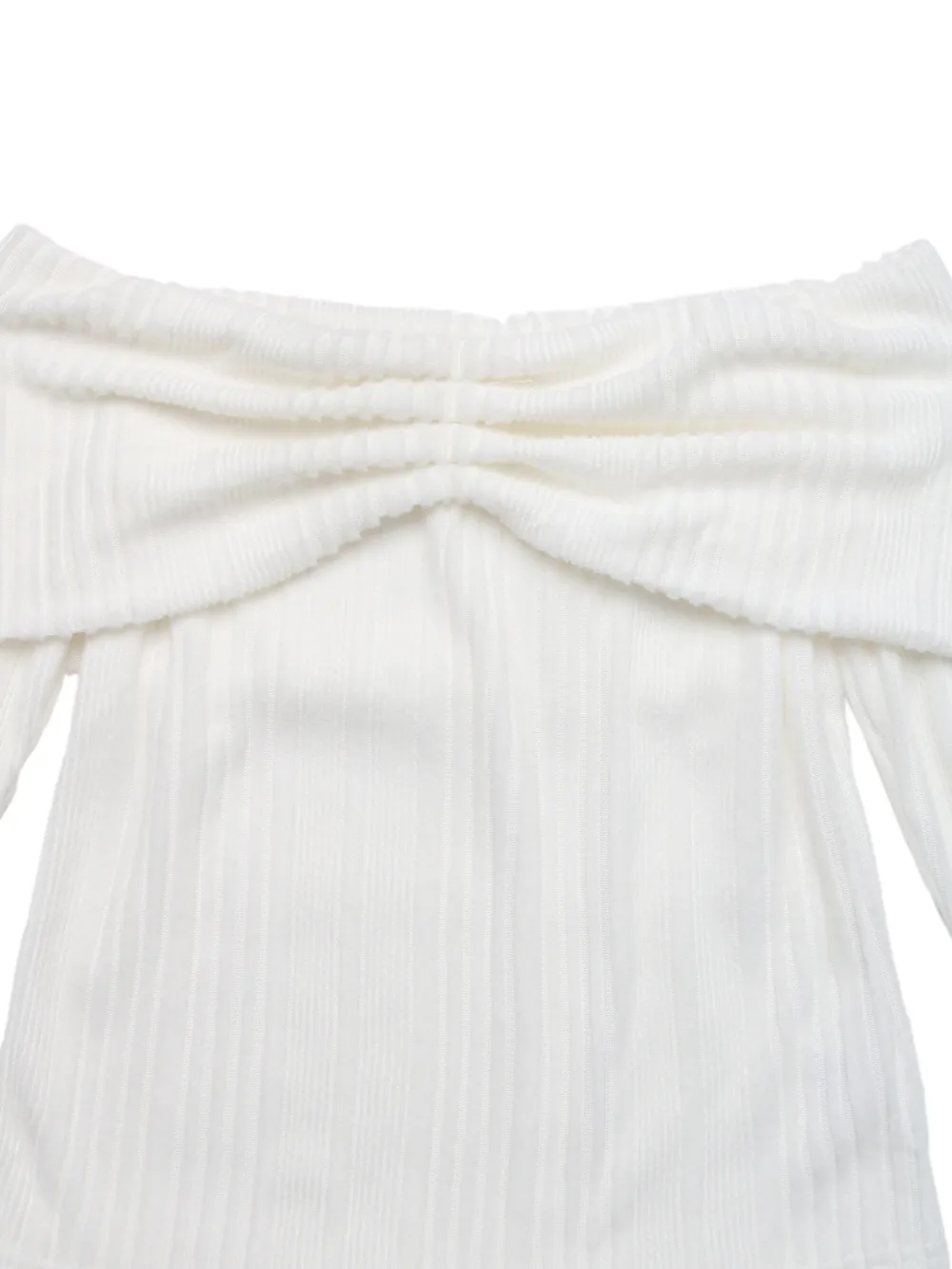 Off-Shoulder Ribbed Knit Top, image 12