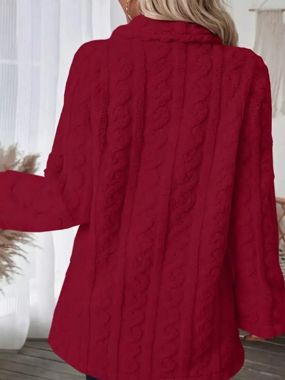 Cozy Faux Shearling Double-Breasted Outerwear, image 27