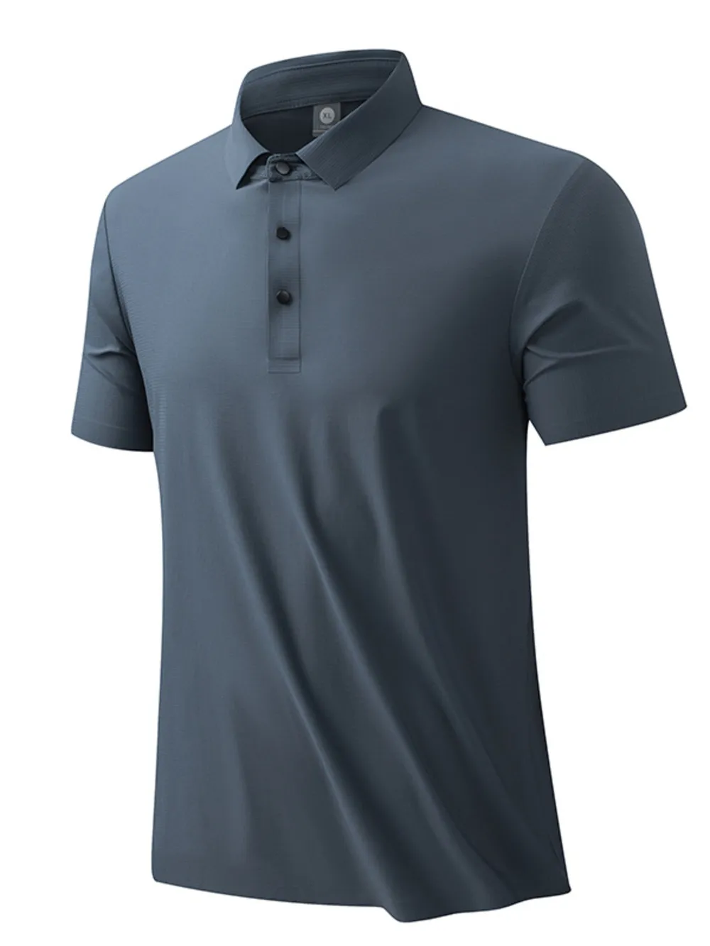 Men's Plus Size Button Detail Short Sleeve Polo, image 4