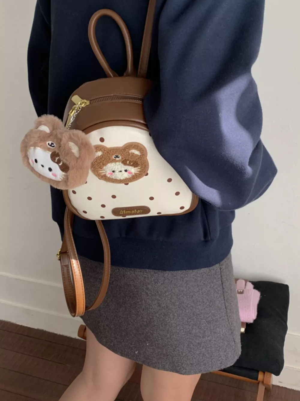 Cartoon Bear Backpack Bag, image 8