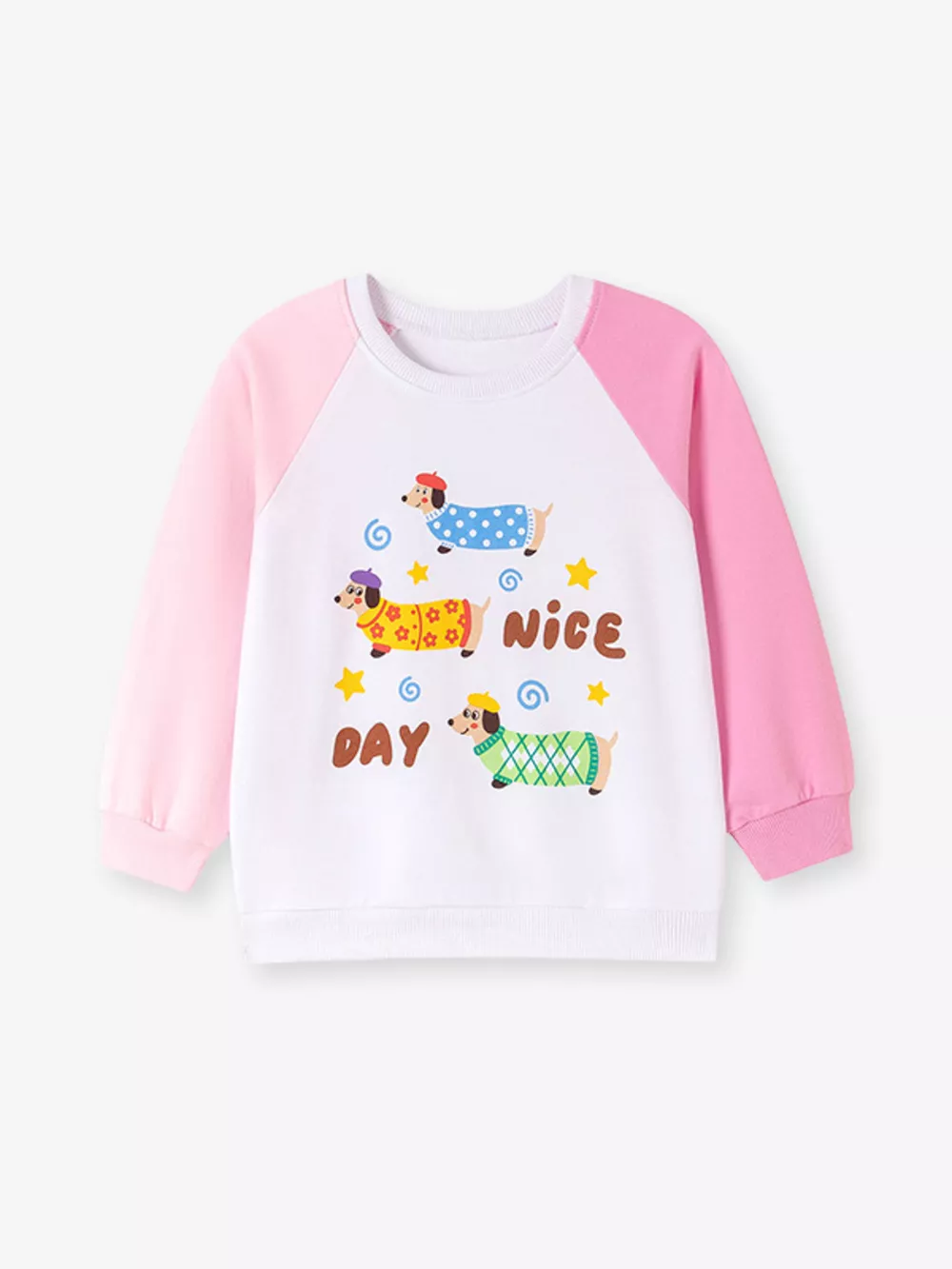 Children's Cartoon Dog Raglan Sleeve Sweatshirt, image 2