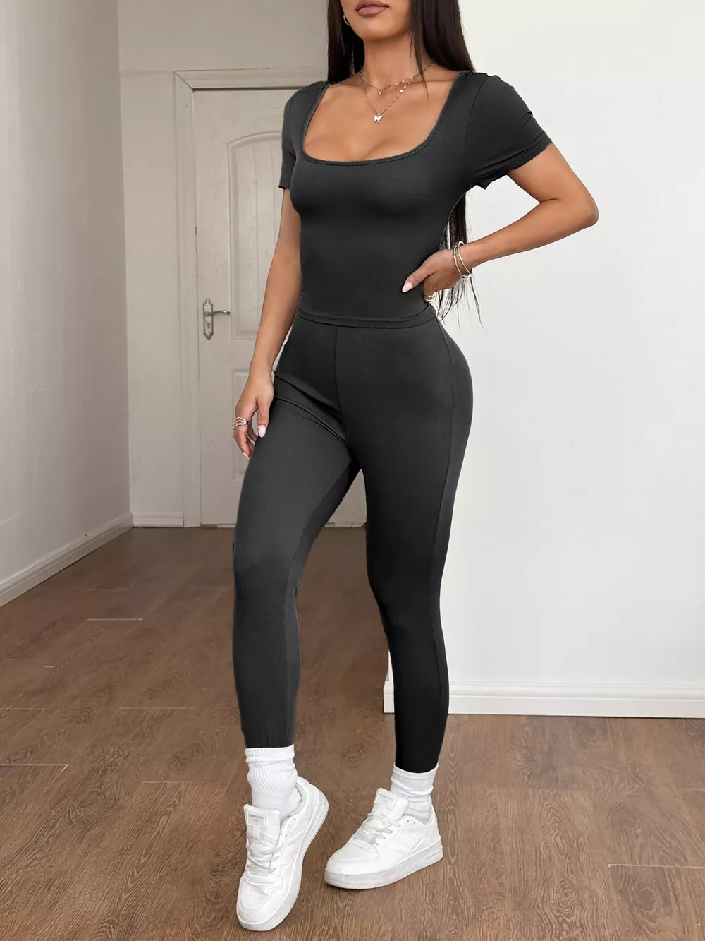 Short Sleeve Top and Leggings Set, image 5