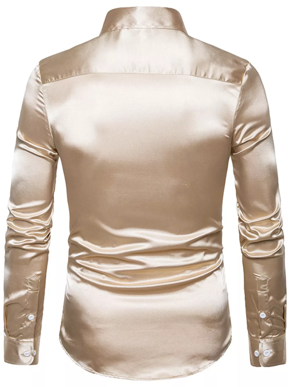 Men's Satin Long Sleeve Shirt, image 9